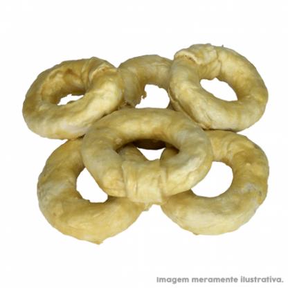 Donuts 3,5" com Cobertura de Carne de Frango. Pacote com 6 unidades.