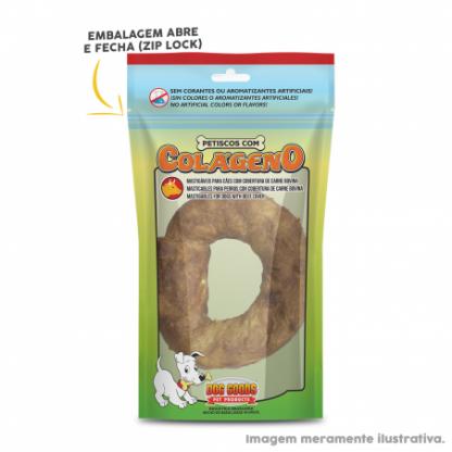 Donuts 3,5" com Cobertura de Carne Bovina. Cartela com 1 unidade.