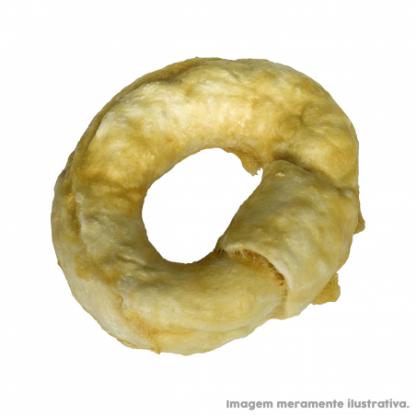 Donuts 3,5" com Cobertura de Carne de Frango. Cartela com 1 unidade.