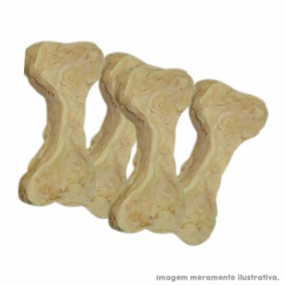 Ossinho Extrusado 3-4" Natural para Cães. Cartela com 4 unidades.