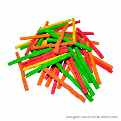 Palitinhos Rígidos para Cães 5x10 (grossos) - Colorido. Pacote econômico de 1kg.