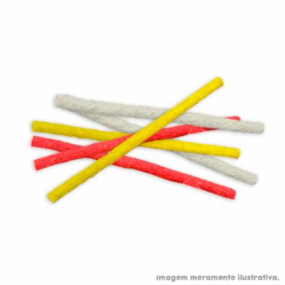 Palitinhos Rígidos para Cães 5x6 (fininhos) - Coloridos. Cartela com 100g.