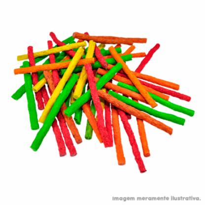 Palitinhos Rígidos para Cães 5x8 (médios) - Colorido. Pacote econômico de 1kg.