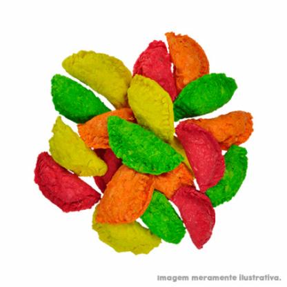 Petisco Divertido para Cães em formato de Pastelzinho Colorido. Pacote com 40 unidades.