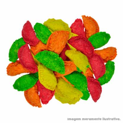Petisco Divertido para Cães em formato de Pastelzinho Colorido. Pacote com 80 unidades.